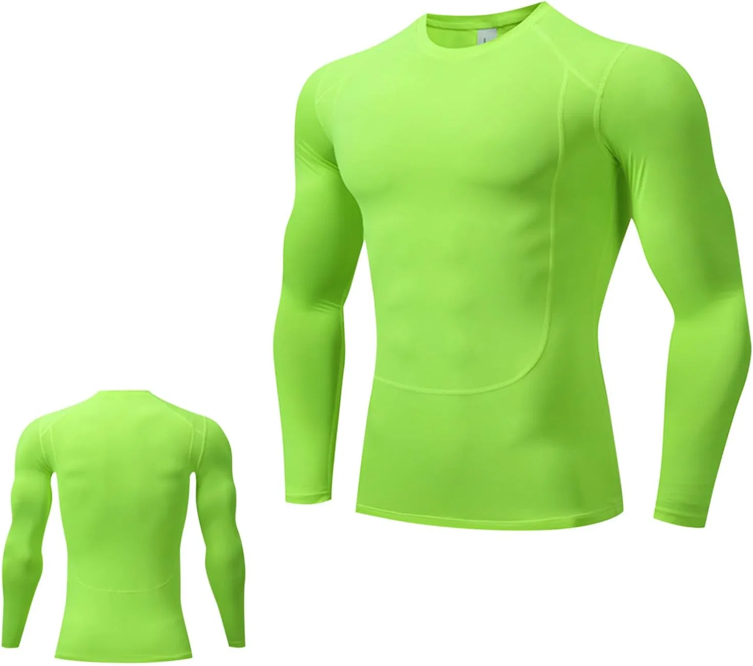 Мужская длинная футболка с круглым вырезом Slim Fit, Green