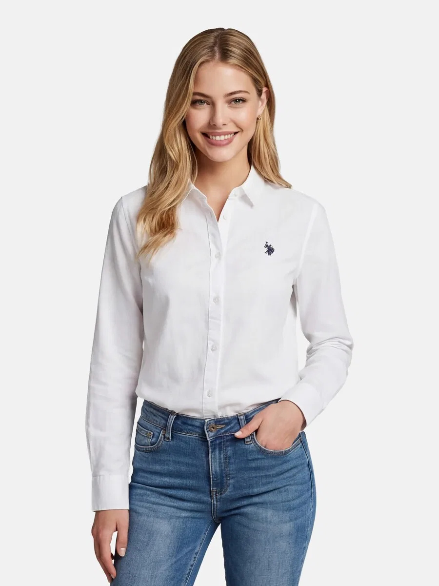 Блузка белого цвета U.S. POLO ASSN. — фото 2