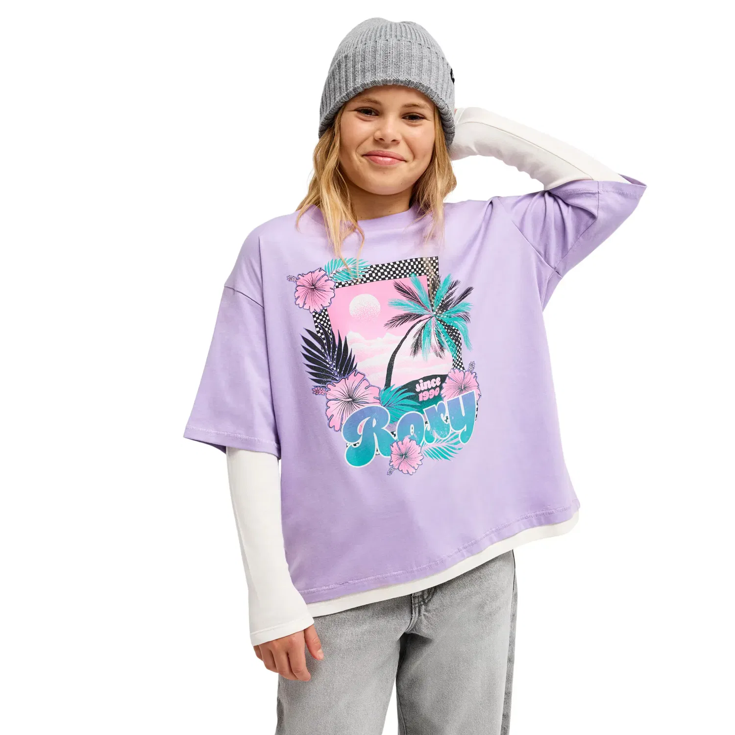 Детская футболка с длинным рукавом Rain Falls Roxy, Morado