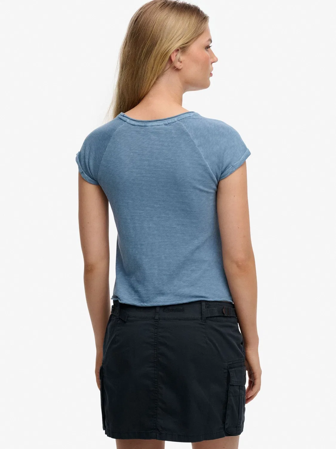Футболка Slim Fit Athletic Essentials Slub Superdry, синий — фото 3