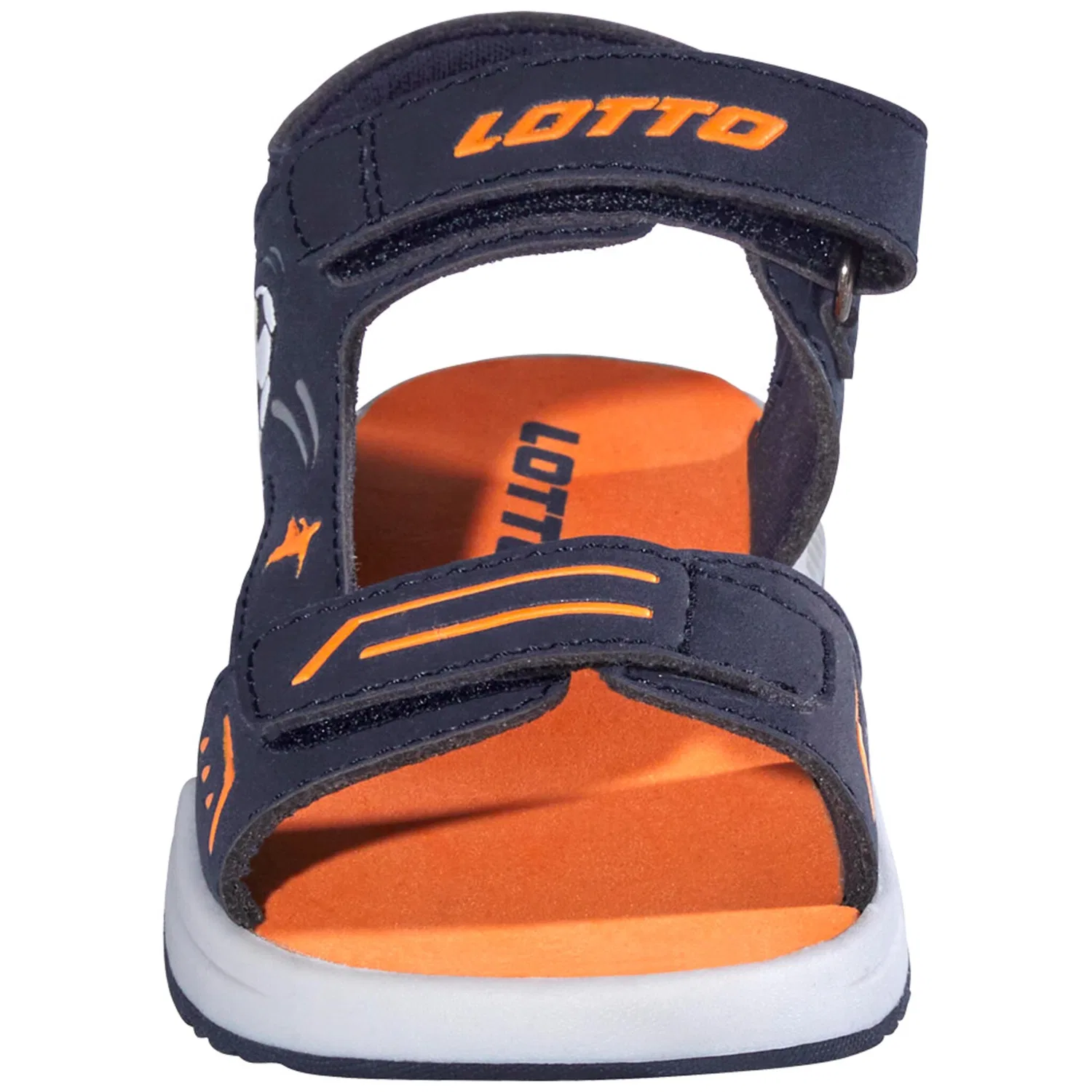 Детские сандалии с мотивом принта Lotto, Navy-Orange — фото 3