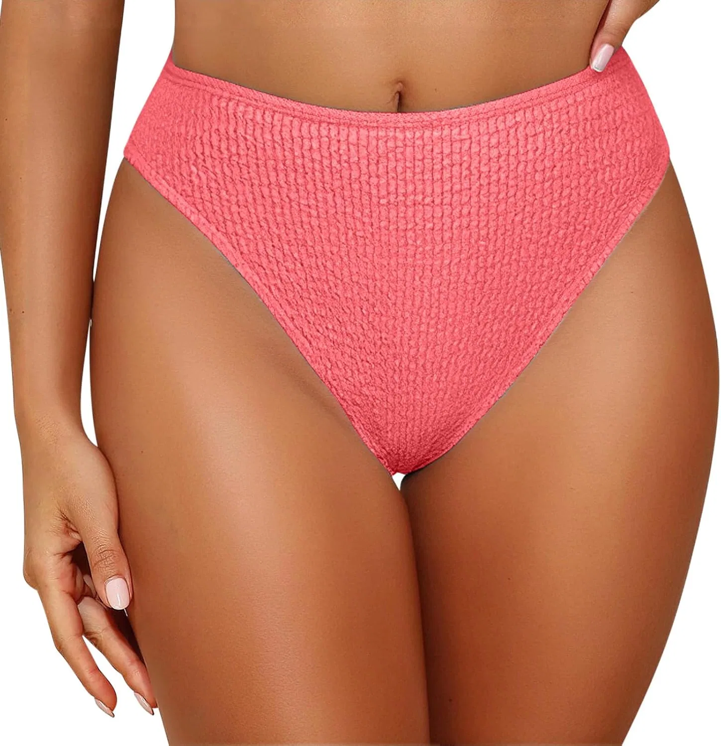 Женские бикини-шорты с защипами и утяжкой живота Generic, B-watermelon Red