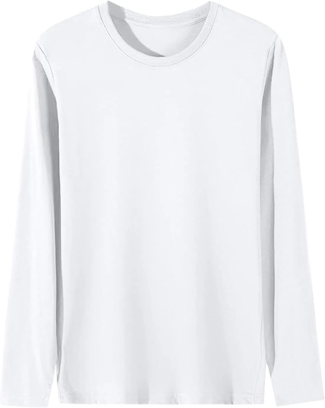 Мужская свободная футболка с длинным рукавом, White