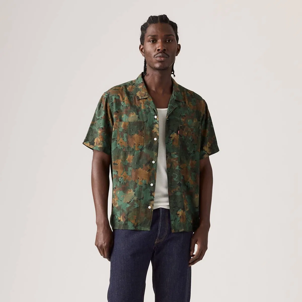 Классическая походная рубашка Levi's, Henrik Camo Digital Print - Multi Foliage - Multi-Color — фото 3