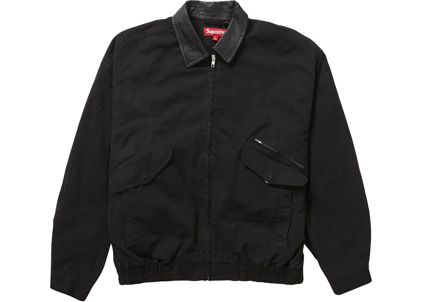 Мужская куртка-утилитарка из кожи Supreme Jacket, Black