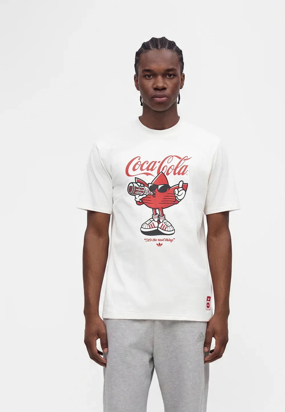 Футболка Coca-Cola Classic Sport Treffie, унисекс, с принтом Adidas Originals, White — фото 2