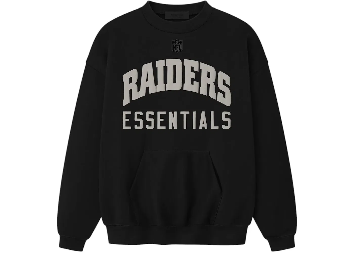 Мужской свитшот с принтом Raiders Fear of God Essentials Crewneck, Black