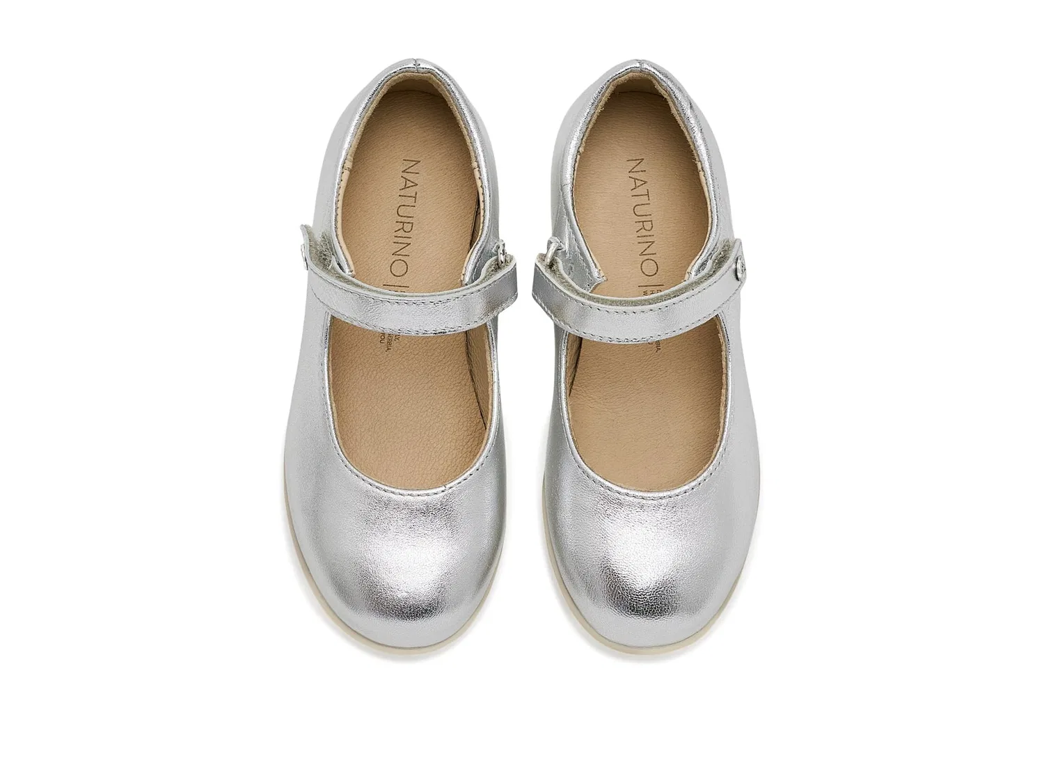 Балетки Darling (для малышей, маленьких и больших детей) Naturino, Silver 1 — фото 3