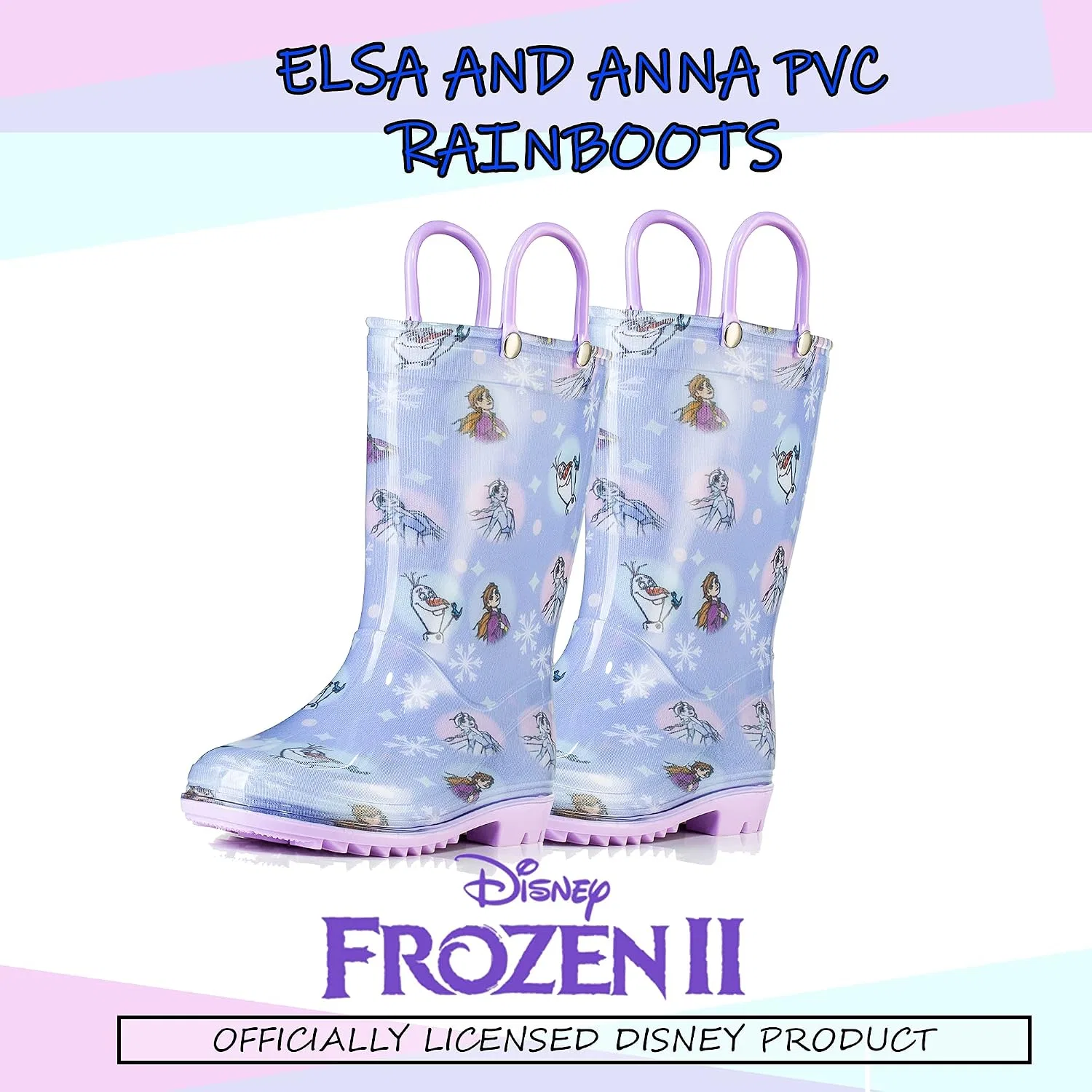 Детские сапоги дождевые для девочек Frozen 2 Disney, Purple — фото 4