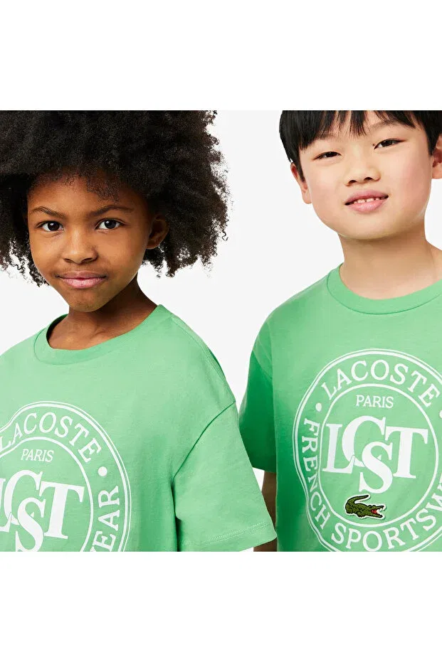 Детская футболка с принтом Lacoste, Green — фото 2