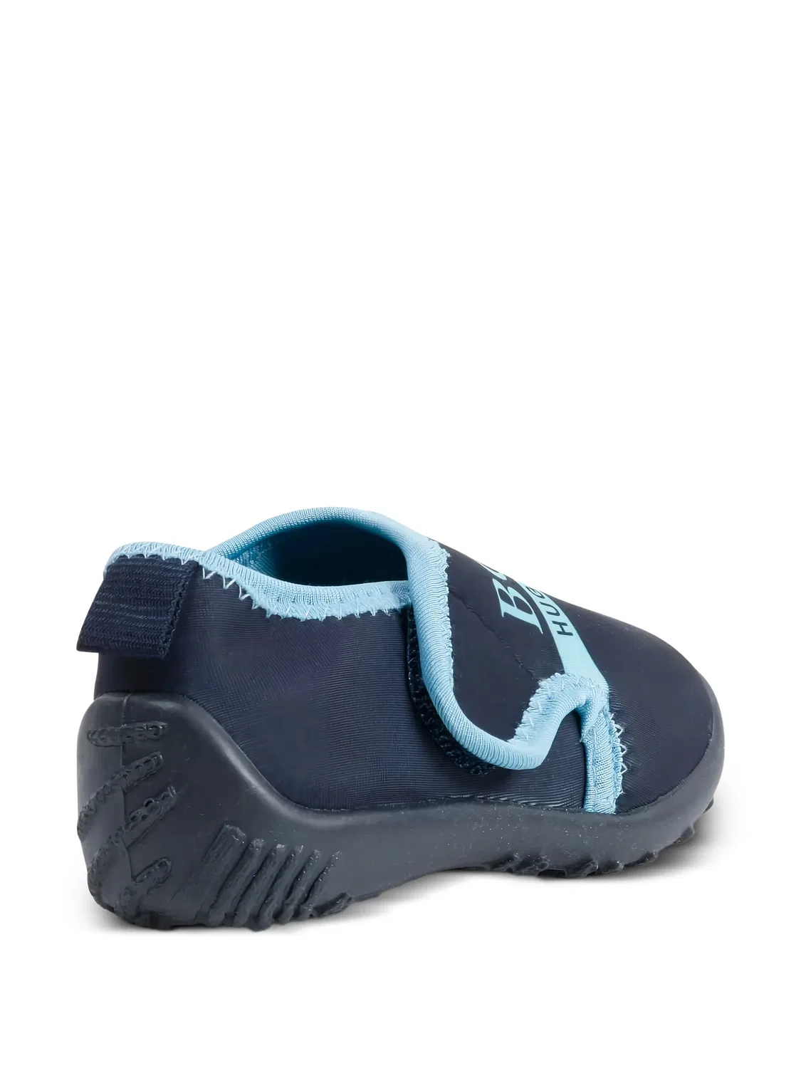 Пинетки на липучках с логотипом Boss Kidswear, синий — фото 3