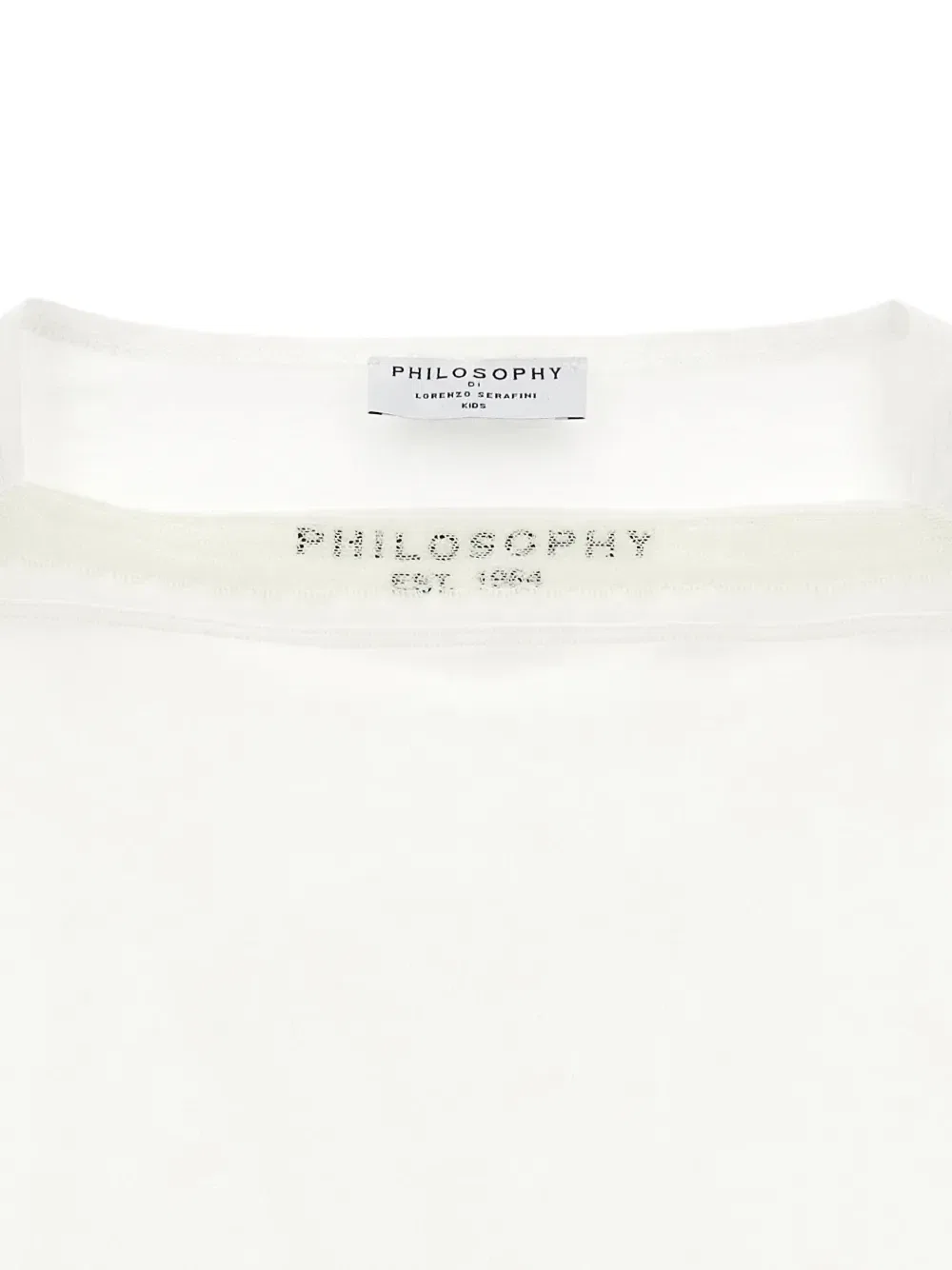 Топ с логотипом Philosophy Di Lorenzo Serafini Kids, белый — фото 3