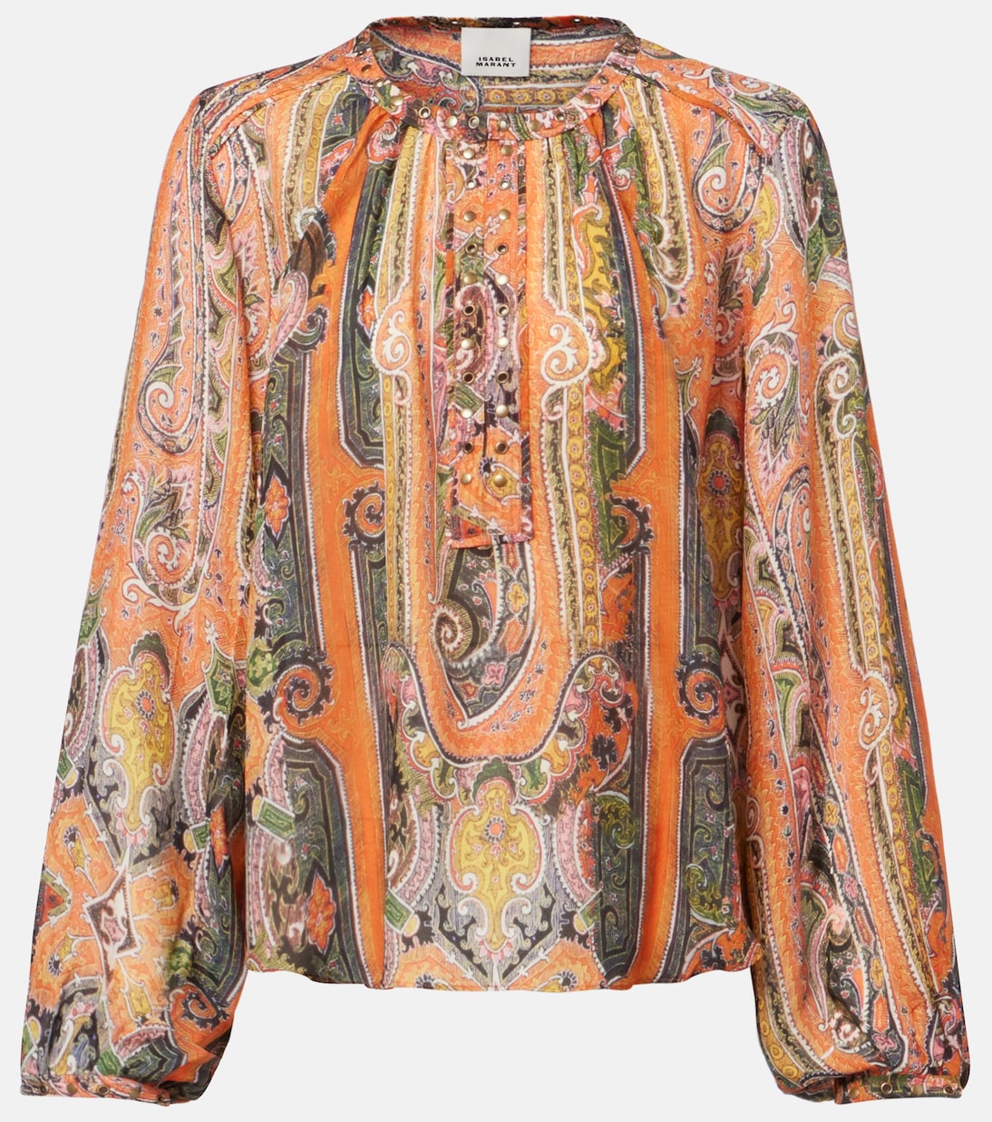 

Майская блуза из печатного шелка Isabel Marant, оранжевый
