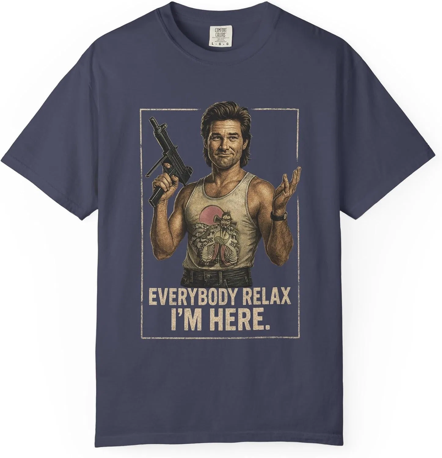 Футболка с принтом Big Trouble in Little China Comfort Colors, Denim — фото 4