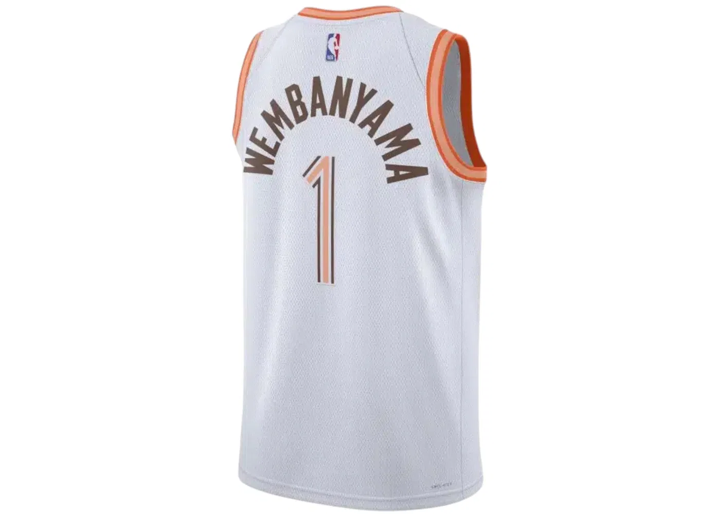 Мужская баскетбольная джерси Nike San Antonio Spurs Victor Wembanyama City Edition Swingman, White — фото 2