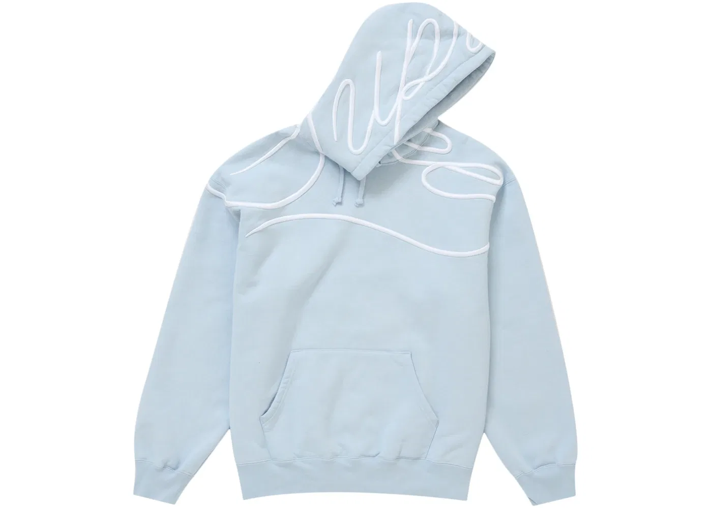 Мужской худи с принтом Supreme, Dusty Blue — фото 3