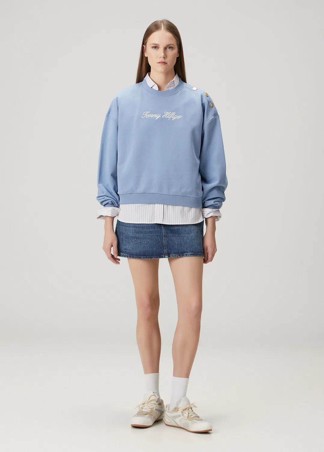 Свитшот Tommy Hilfiger Mavi Gold, синий — фото 2