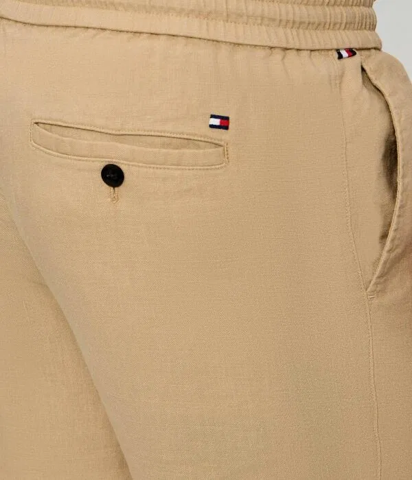 Мужские чиносы из льна Harlem Tommy Hilfiger, бежевый — фото 4