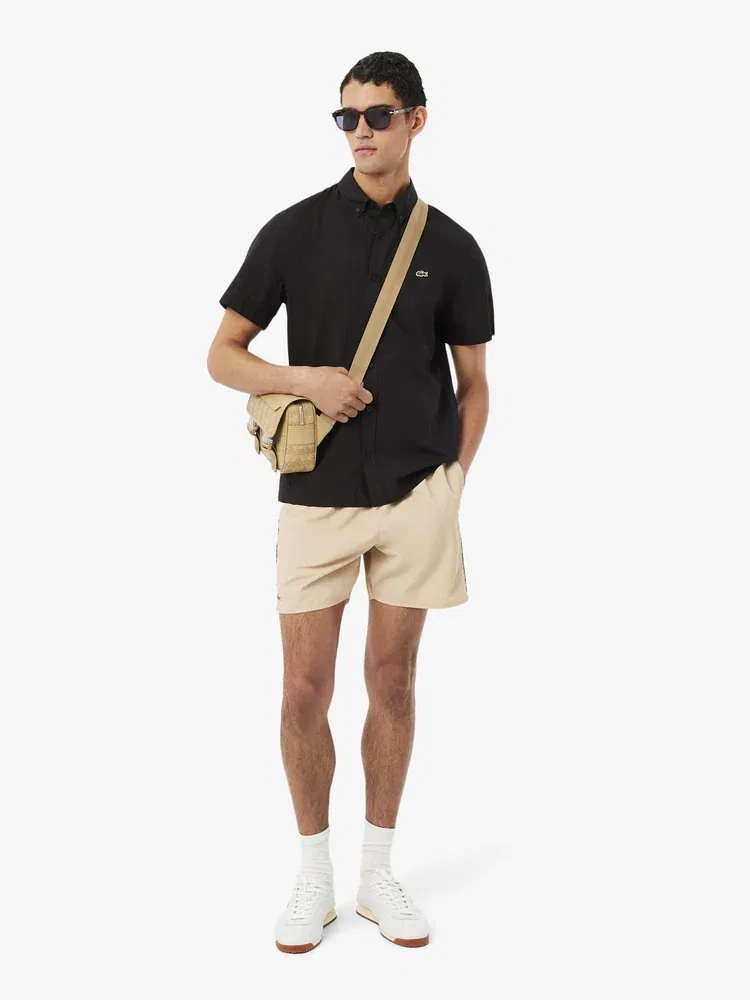 Рубашка хлопковая Light Poplin LACOSTE, Antique Gold — фото 4