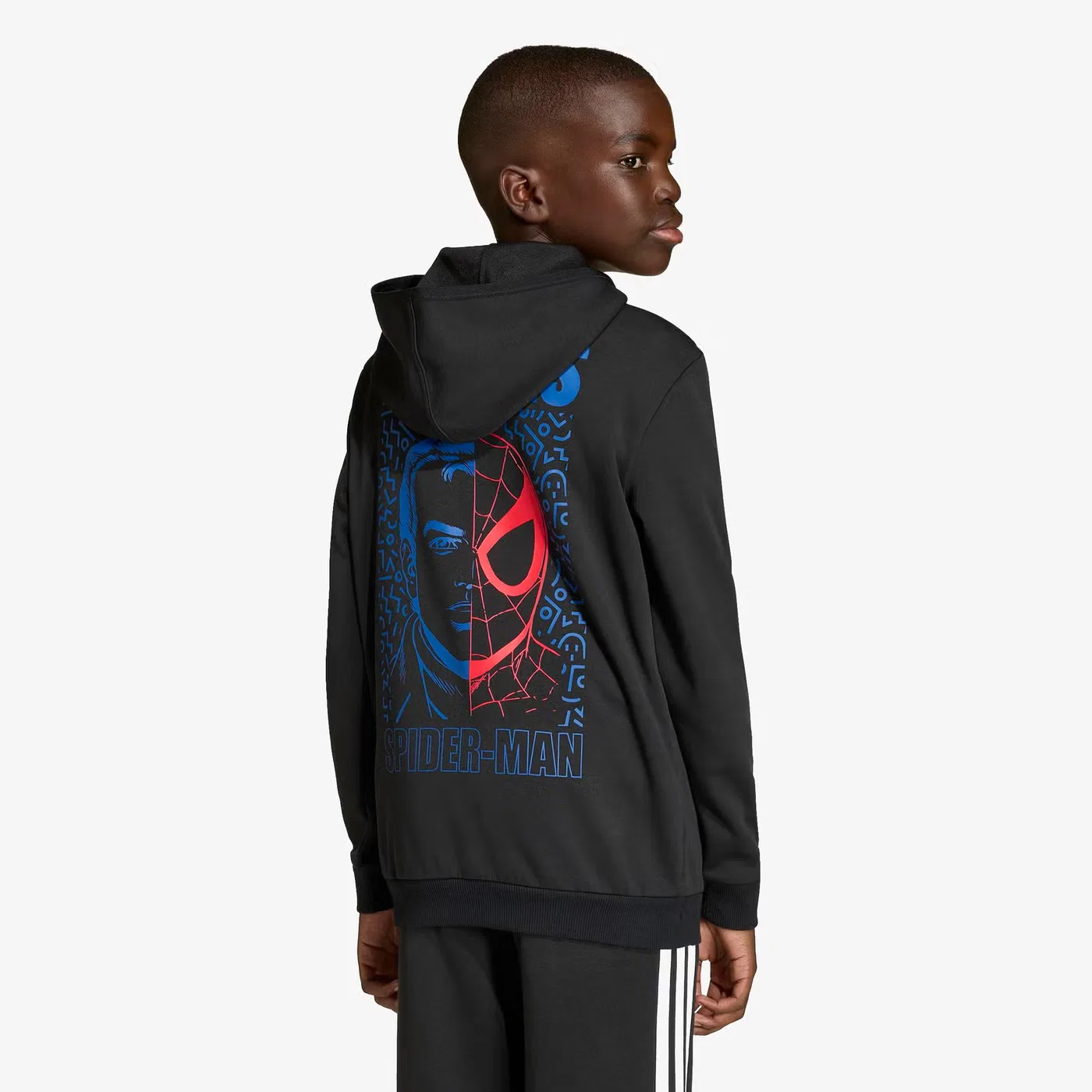Свитшот с принтом Marvel Spider-Man Adidas, черный — фото 3