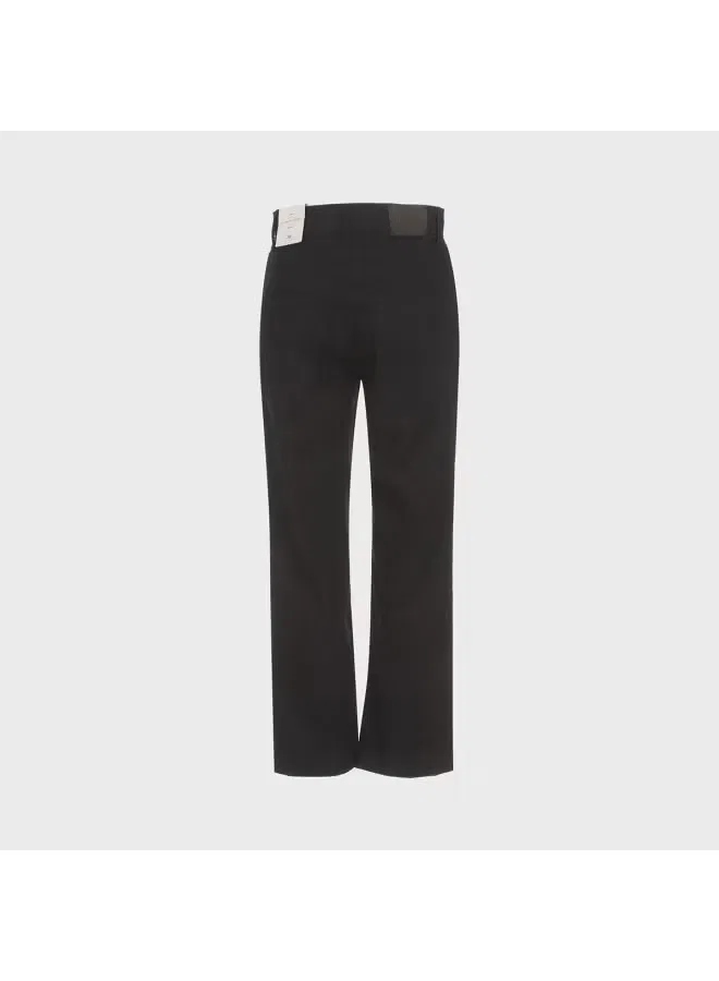 Брюки хлопковые джинсовые Zara, черный — фото 3