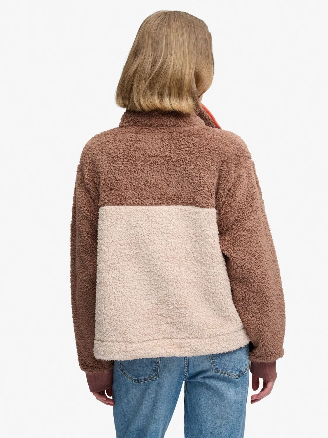 Свитшот с полузастежкой-молнией Super Soft Mash Up Superdry, шоколадно-коричневый — фото 2