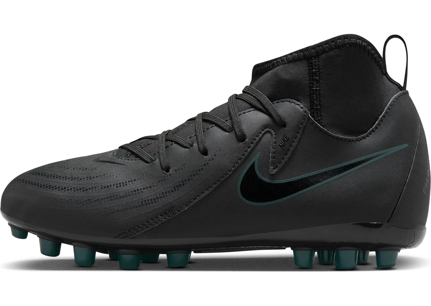 Детские кроссовки для мальчиков с шнуровкой Jr. Phantom Luna 2 Academy NIKE, Black Black Deep Jungle