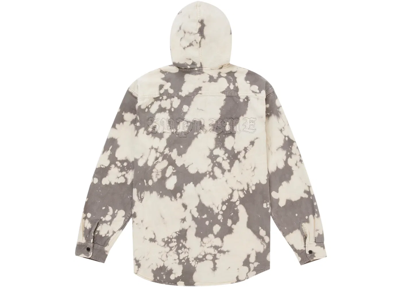 Мужская джинсовая рубашка с капюшоном Supreme Shirt, Bleached — фото 2