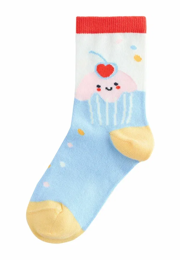 Носки 5 пар с рисунком еда Bakery ankle 5 pack Next pink and blue, синий/розовый — фото 3