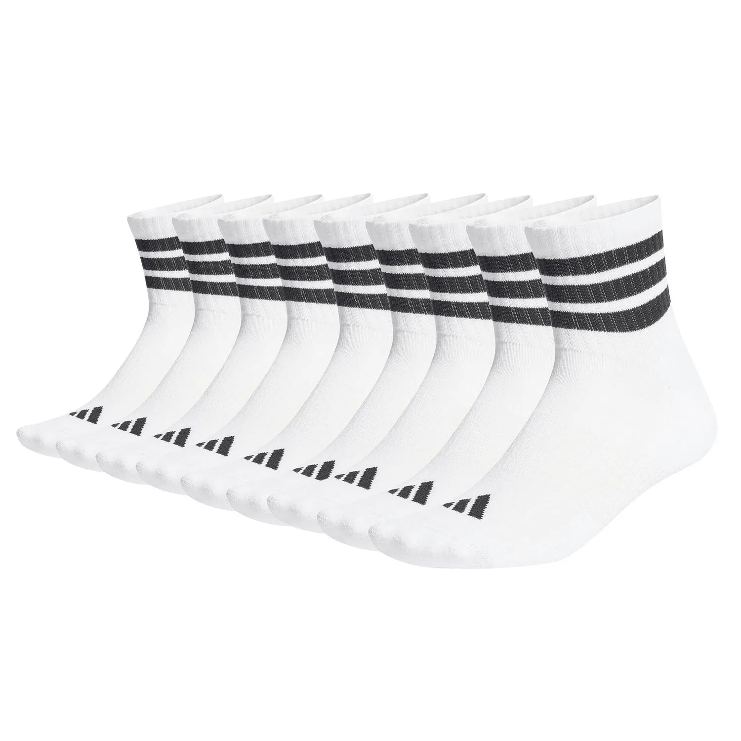 Носки с амортизацией Adidas 3-Stripes Cushioned Sportswear Mid-Cut Socks, Цвет: Weiss