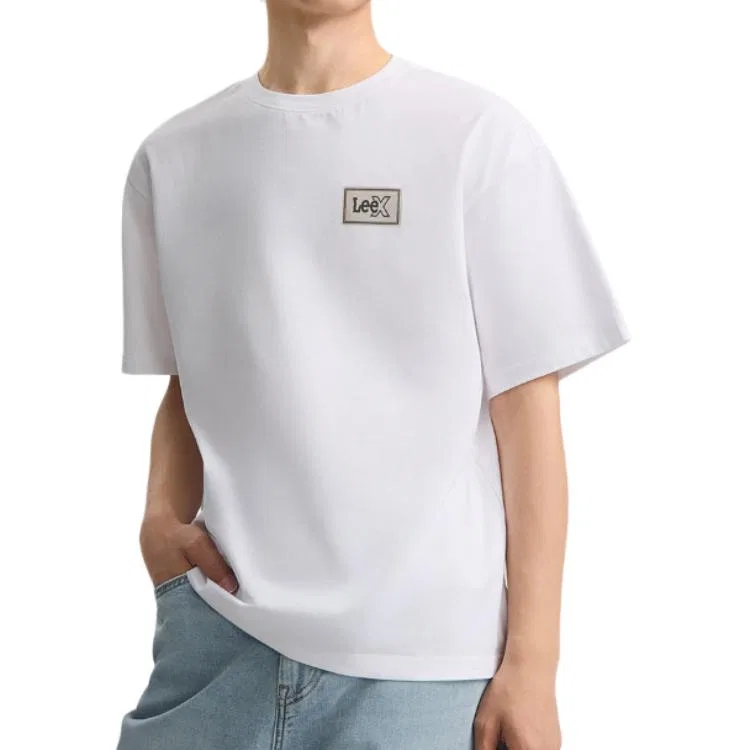 Детская футболка белая Crew Neck Lee, White