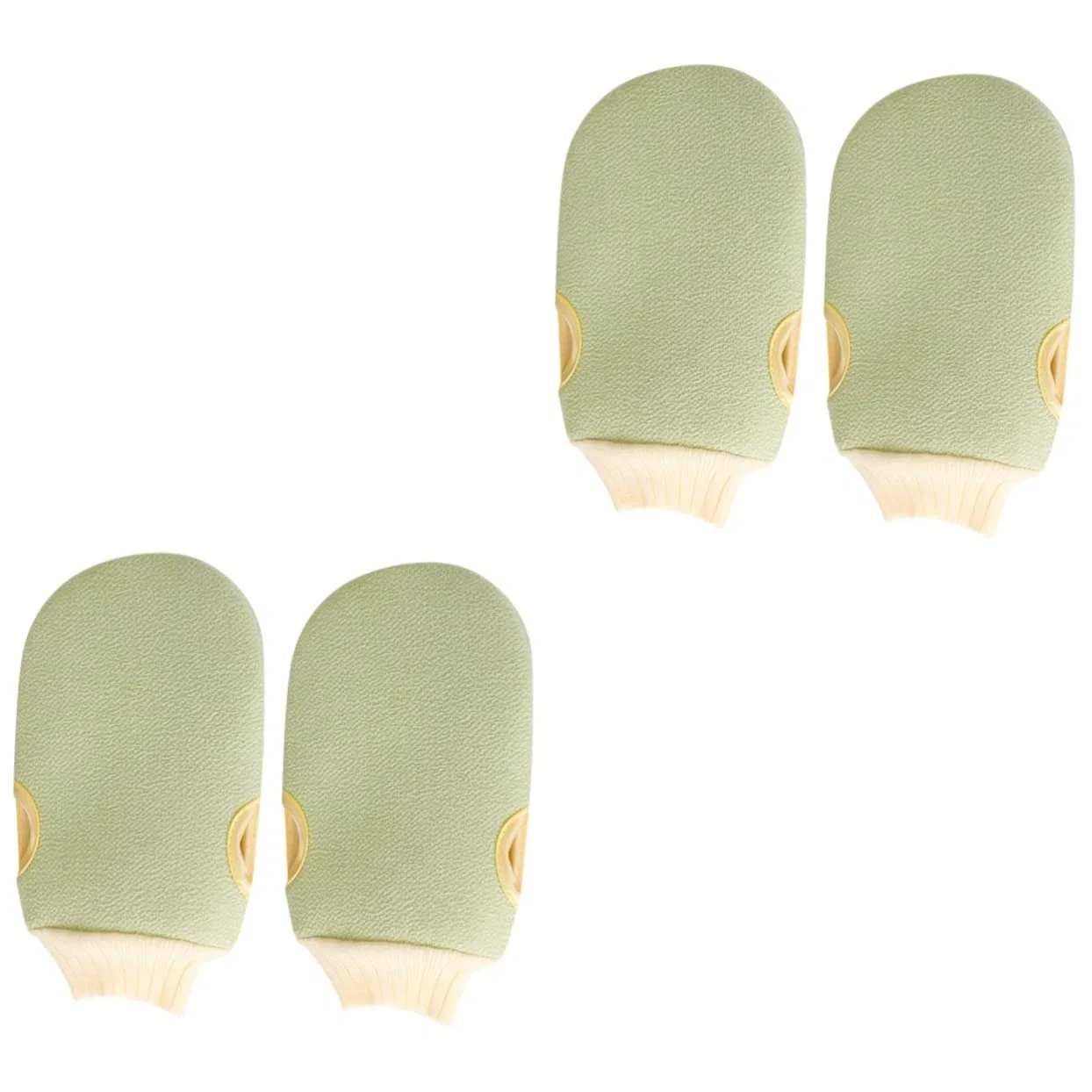 Скрабирующие перчатки для душа, 4 шт, Alipis, 23.2x12.5 см, Light Green