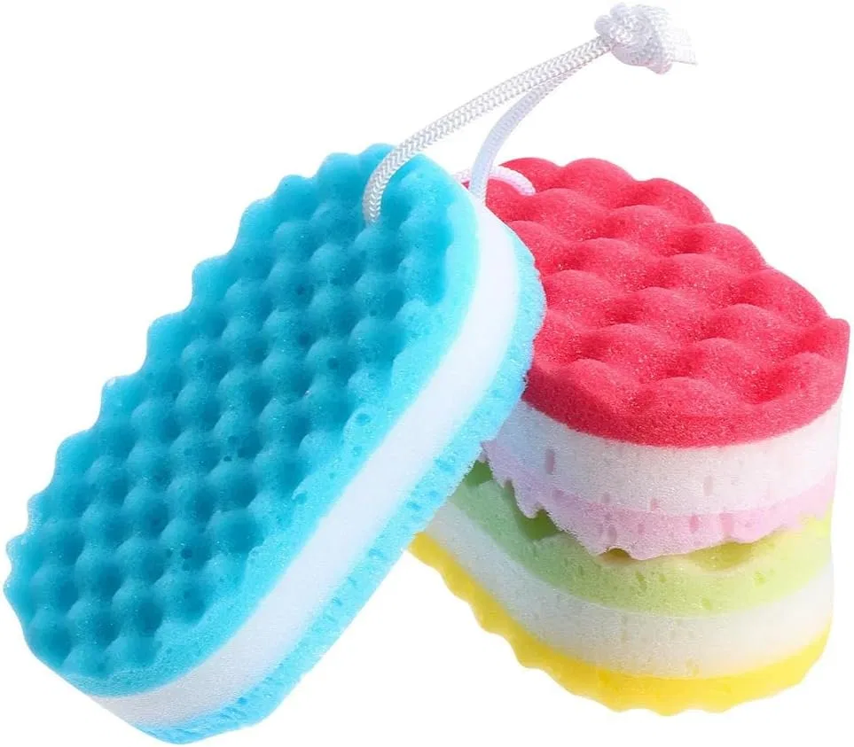 Набор банных губок 3 шт LOUKEKE, assorted colours