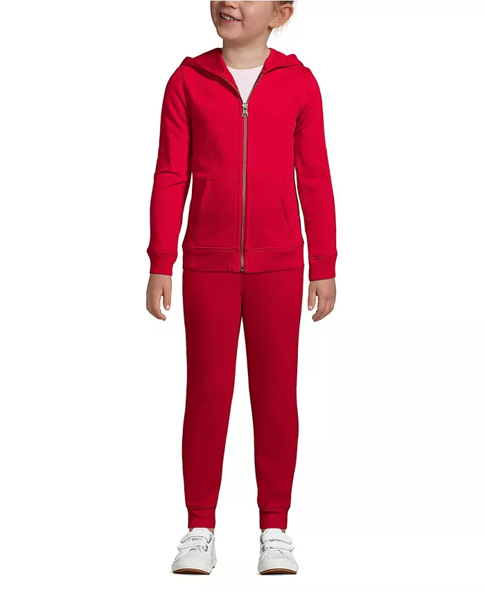 

Детская школьная форма унисекс худи на молнии Lands' End, красный