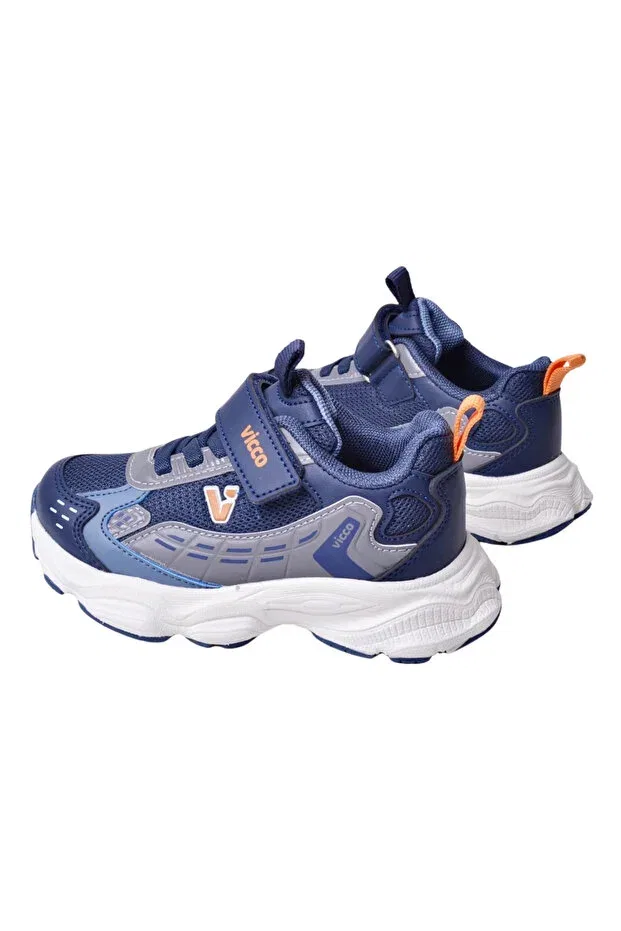 Детские спортивные кроссовки для девочек с текстильным верхом Vicco, Navy Blue — фото 4