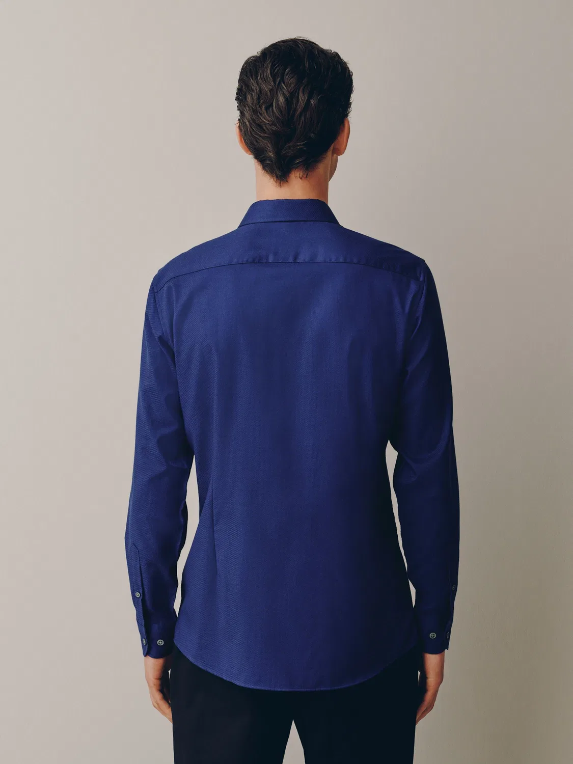 Рубашка с фактурной тканью, Slim Fit, Sapphire Blue Next — фото 3