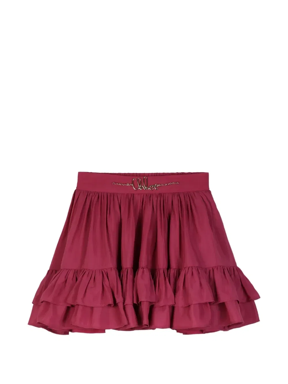 Ярусная юбка с оборками Chloé Kids, розовый