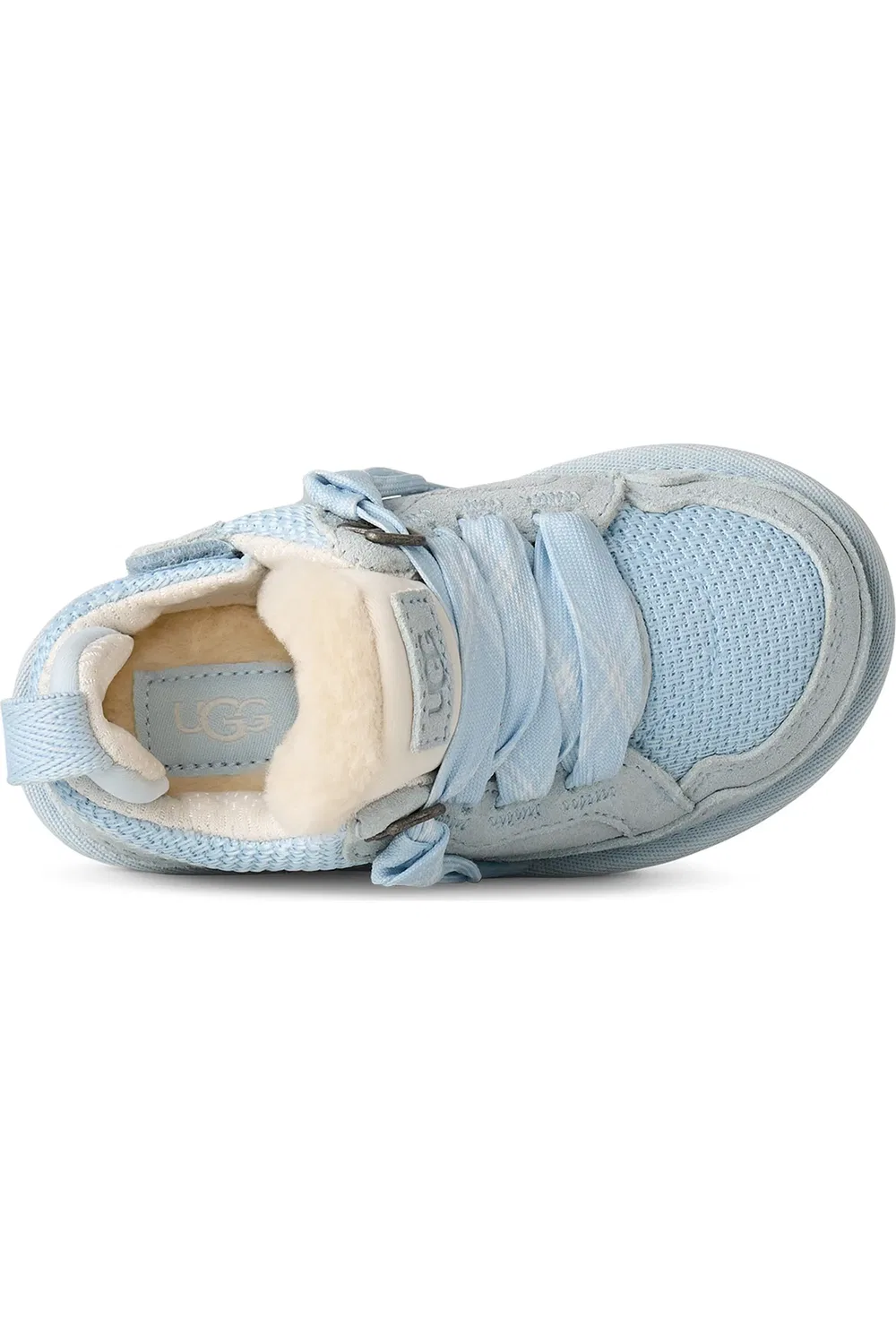 Детские кроссовки из замши и переработанного текстиля Lowmel Sneaker UGG, Sky Blue — фото 4