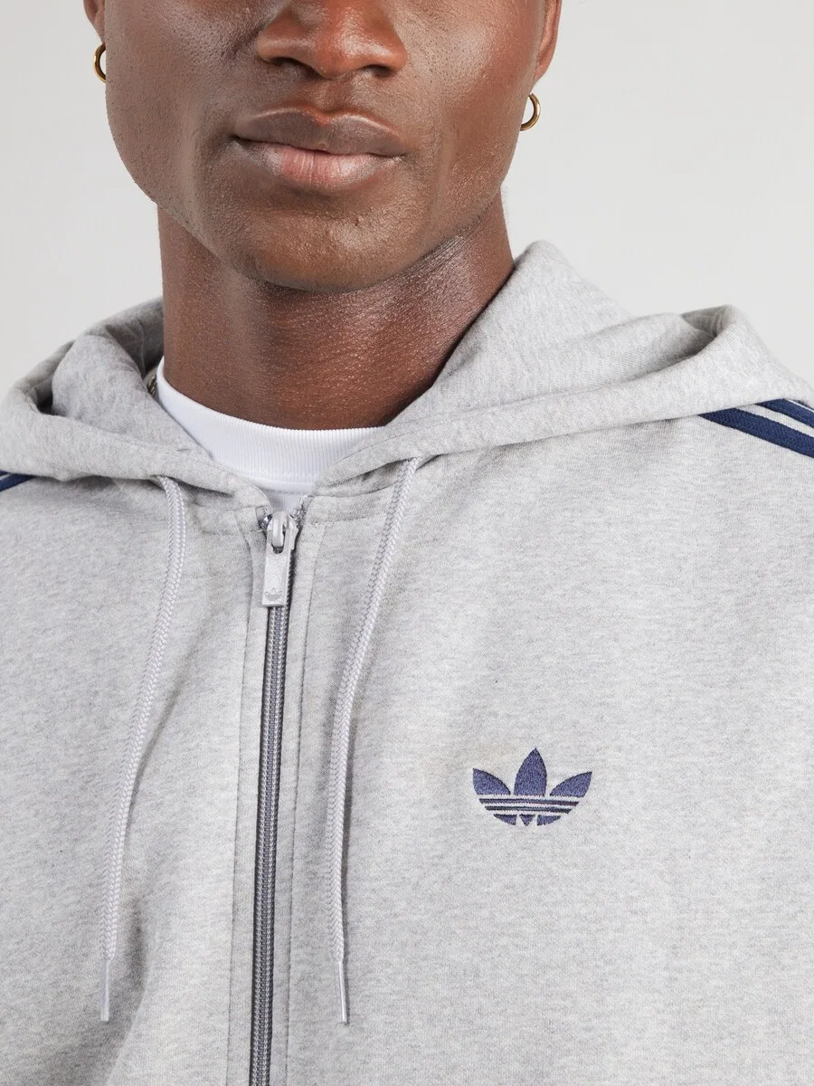 Худи на молнии ADIDAS ORIGINALS 'Adicolor' в серо-пятнистом цвете — фото 2