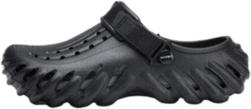 

Мужские повседневные сабо с толстой подошвой, противоскользящие, из EVA, модные, с круглым носком, для дома, улицы и пляжа, закрытые, на тапочках Dannling, черный