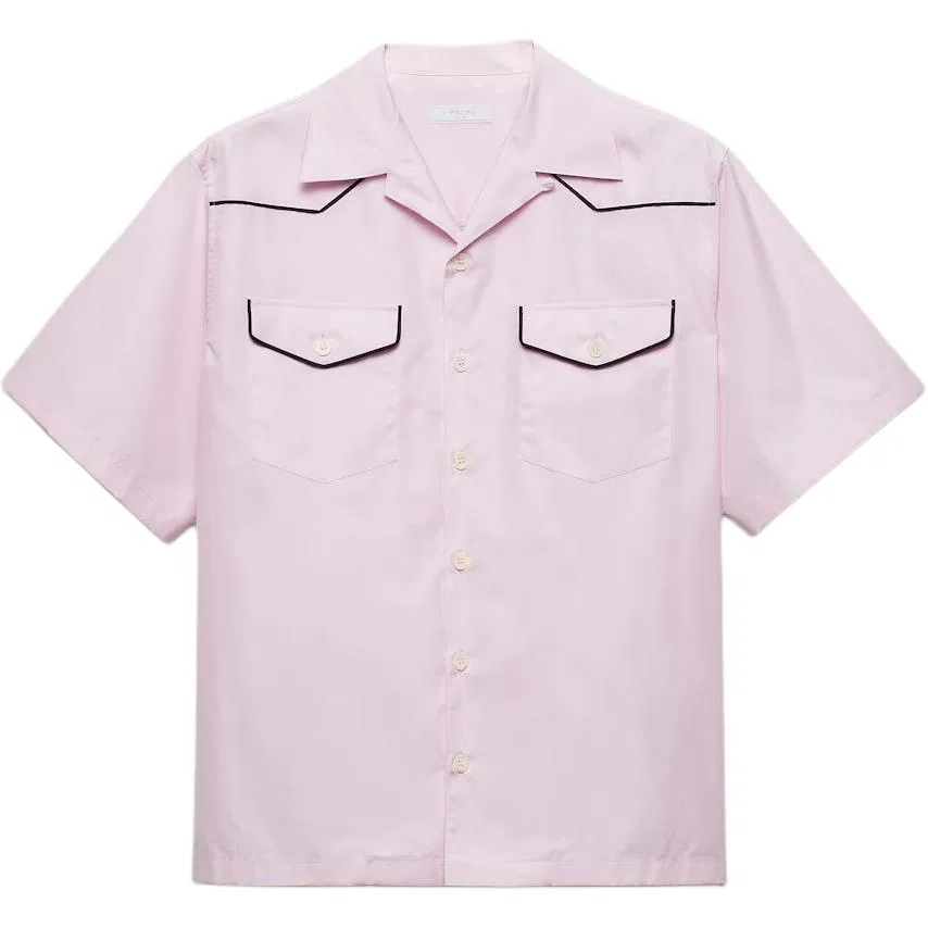 Мужская рубашка хлопковая PRADA, Snow Pink