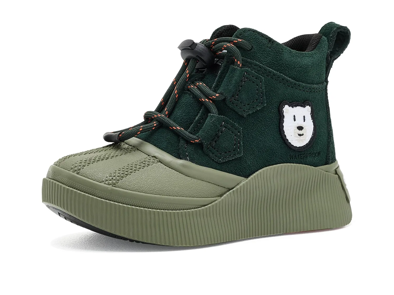 Водонепроницаемые ботинки Out N About IV Classic Waterproof (для маленьких детей) Sorel Kids, Deep Woods/Optimized Orange — фото 2