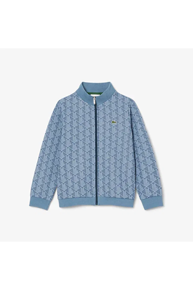 Детская толстовка для девочек с длинным рукавом Lacoste, Hgi Blue — фото 4