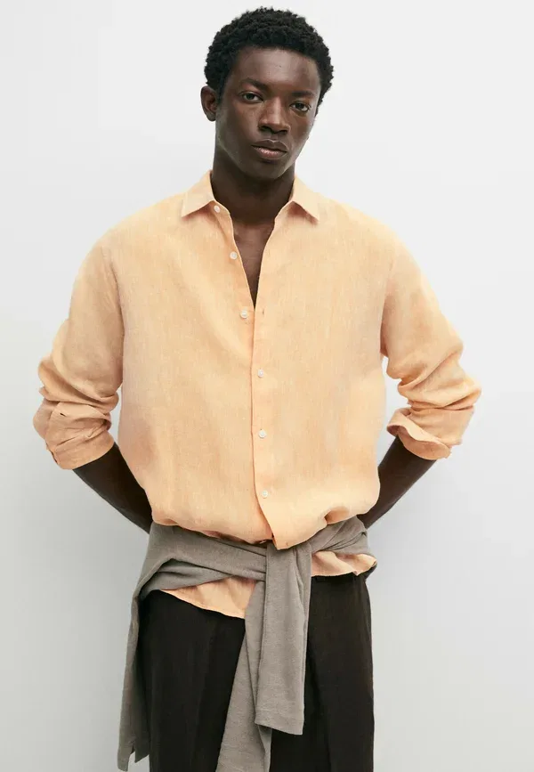 Рубашка мариновая Marl Massimo Dutti, Mottled Orange, оранжевый