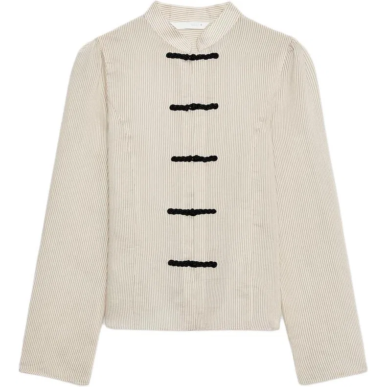 Женская рубашка с круглым вырезом ZARA, Nude/Black