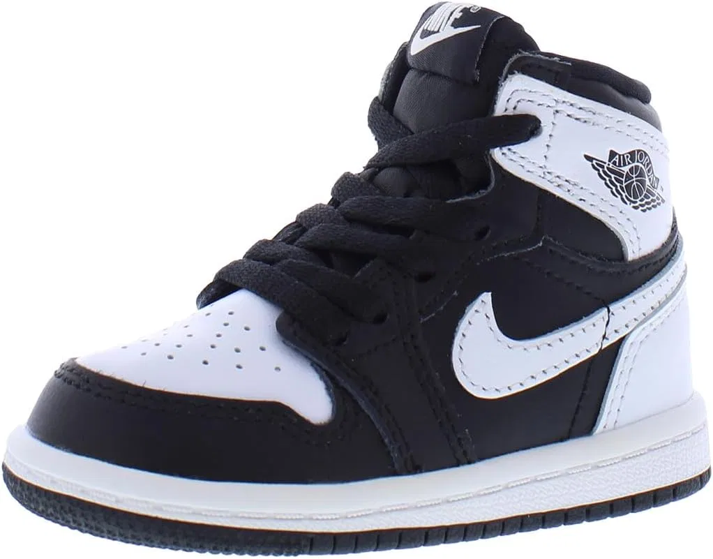 Детские кроссовки для мальчиков Jordan 1 Retro High OG Nike, Black/White/White