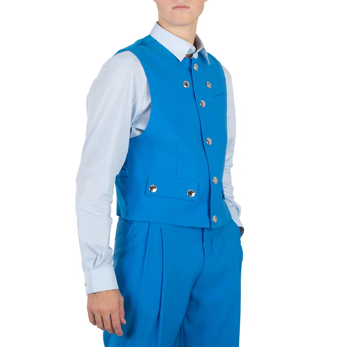 Жилет шерстяной Vivid Blue Wool Waistcoat Burberry, Vivid Blue — фото 2