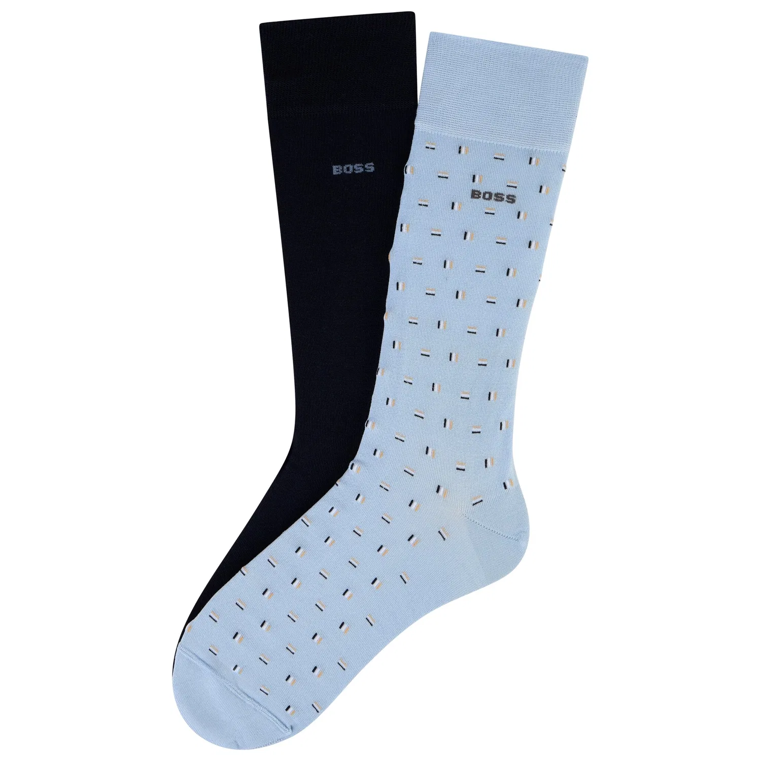 Мужские носки из хлопковой смеси BOSS, Light Blue/Pattern — фото 2