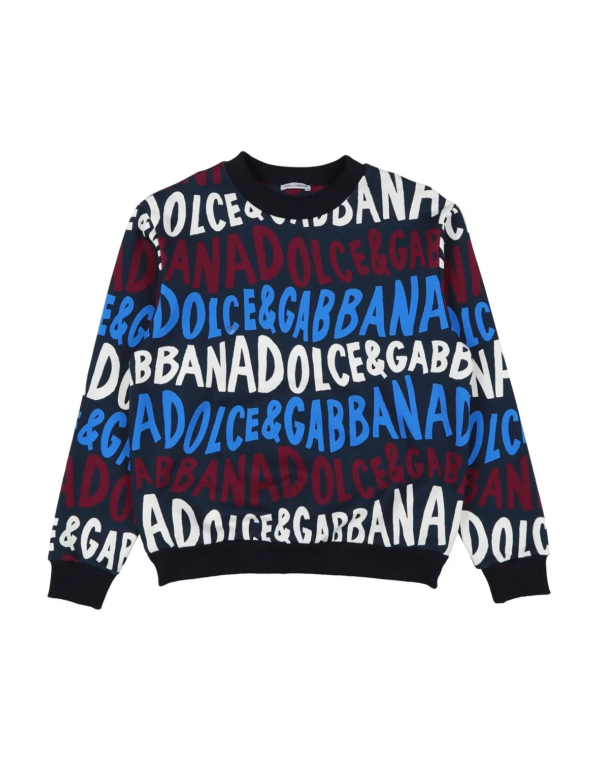 Подростковый свитшот для мальчиков с логотипом Dolce&Gabbana, темно-синий