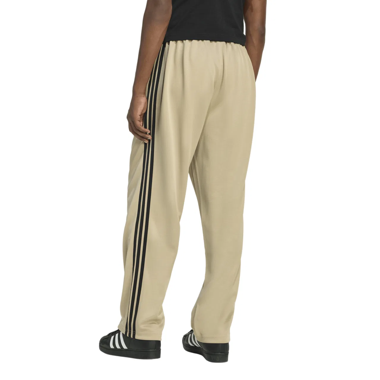Брюки мужские Super Star Loose Track Pants Adidas, цвет Tan/Black — фото 2